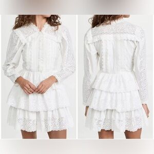Ulla Johnson Aster Mini Dress Lace Eyelet Dress